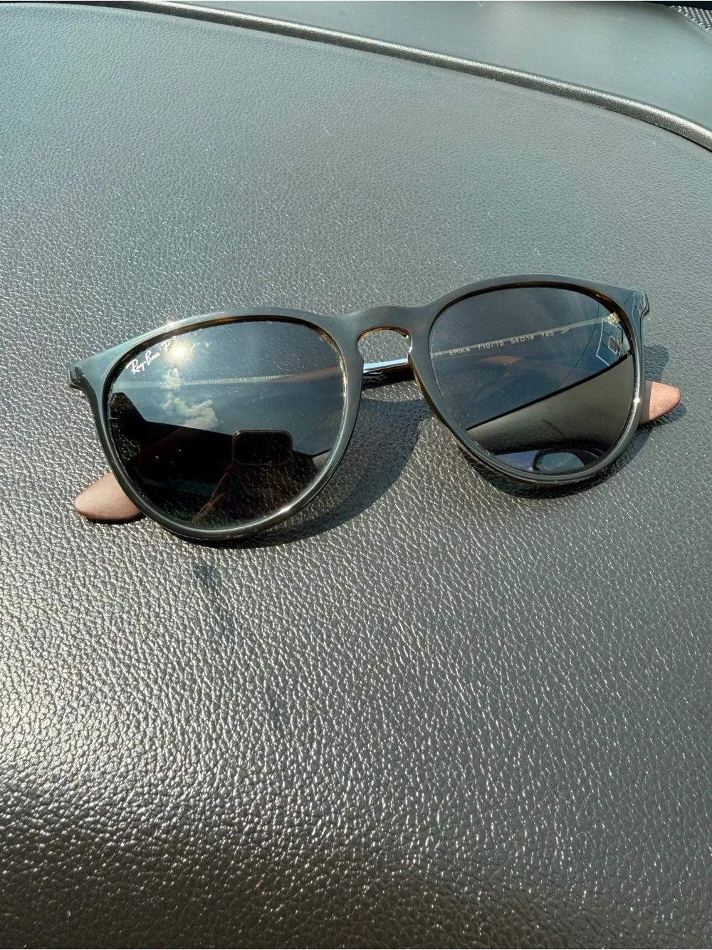 Ray-Ban Polarized Tortoiseshell Sunglasses - Brown Lenses Erika